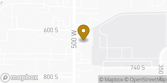 Map showing the location of AutoZone in Bountiful, UT 84010