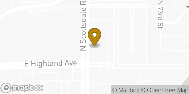 Map showing the location of Chase Bank in Scottsdale, AZ 85251