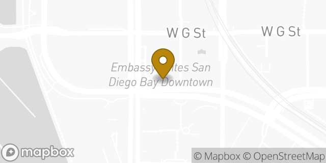Map showing the location of Baskin-Robbins in San Diego, CA 92101