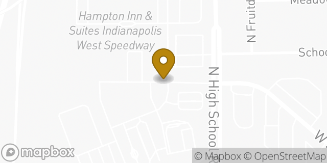 Map showing the location of Aldi in Speedway, IN 46224