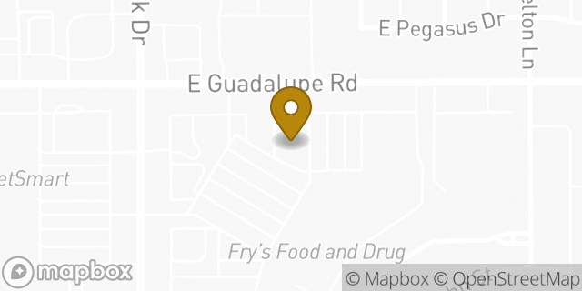 Map showing the location of Subway in Tempe, AZ 85283