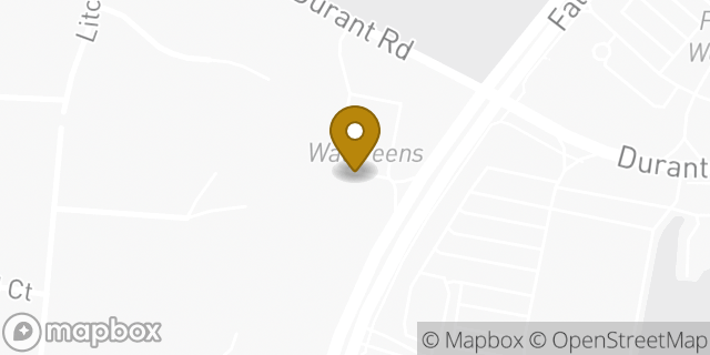 Map showing the location of ATM Walgreens in Raleigh, NC