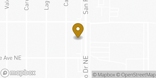 Map showing the location of American Legion Post95 in Albuquerque, NM 87108