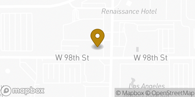 Map showing the location of Budget Car Rental in Los Angeles, CA 90045