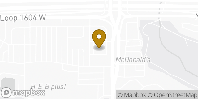 Map showing the location of Chase Bank in San Antonio, TX 78232
