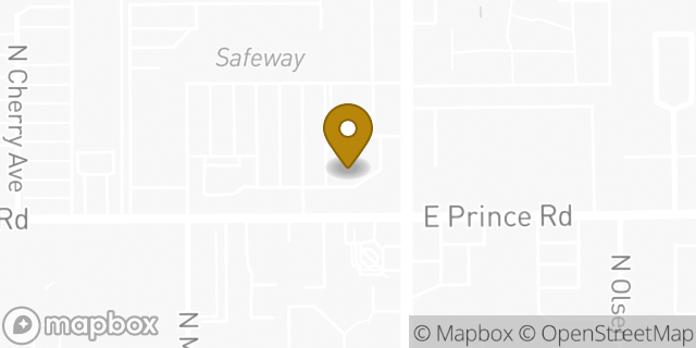 Map showing the location of Banner Urgent Care in Tucson, AZ 85719
