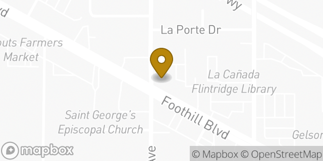 Map showing the location of Chase Bank in La Canada Flintridge, CA 91011