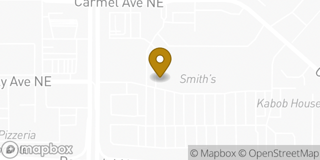 Map showing the location of Starbucks in Albuquerque, NM 87113