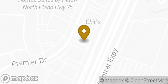 Map showing the location of Whataburger in Plano, TX 75023