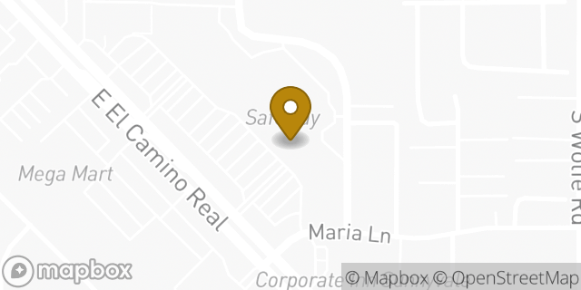 Map showing the location of Amazon Locker - Momo in Sunnyvale, CA 94087