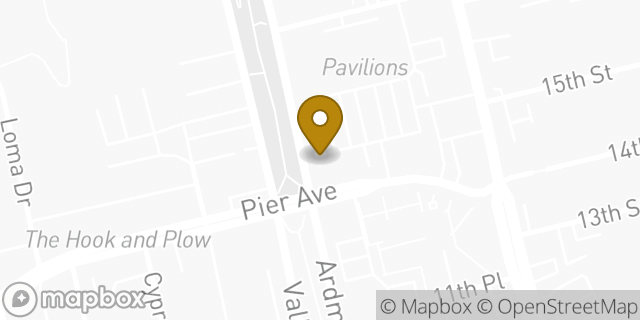 Map showing the location of The UPS Store in Hermosa Beach, CA 90254