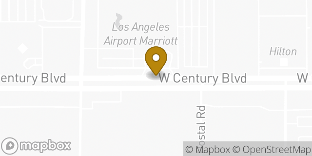 Map showing the location of Hertz Rent A Car in Los Angeles, CA 90045
