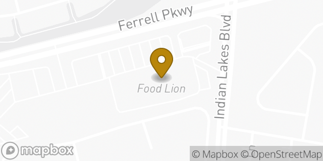 Map showing the location of Food Lion in Virginia Beach, VA 23464