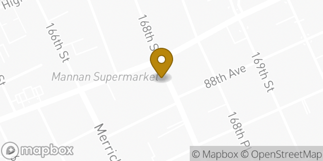 Map showing the location of Subway in Jamaica, NY 11432