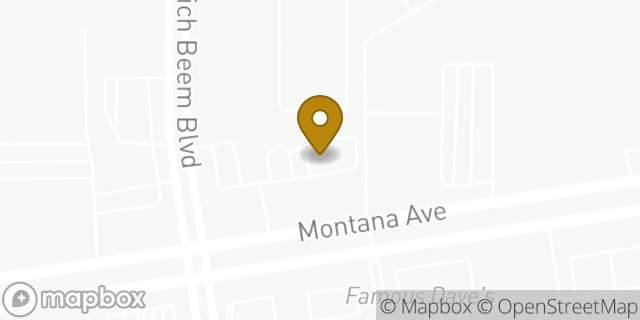 Map showing the location of Dunkin' in El Paso, TX 79938