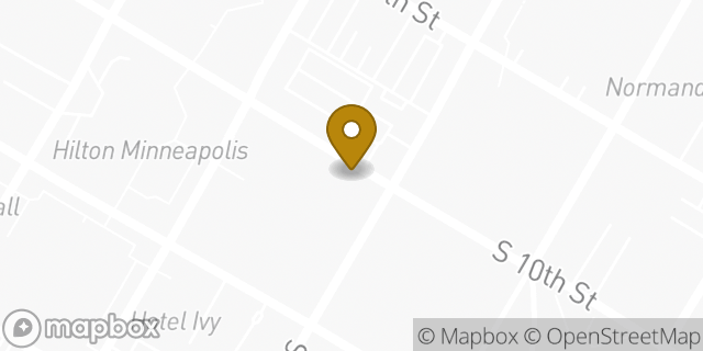 Map showing the location of Budget Car Rental in Minneapolis, MN 55403