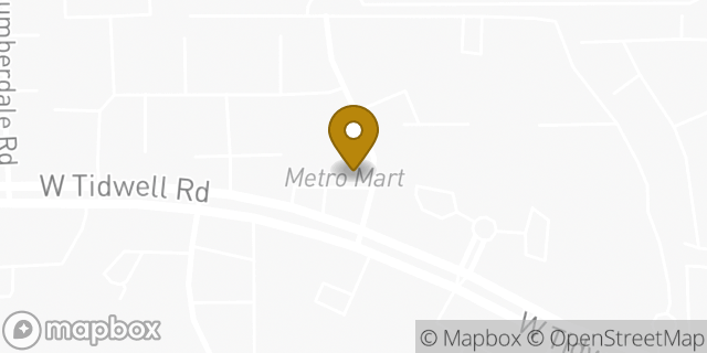 Map showing the location of Amazon Locker - Cure in Houston, TX 77092