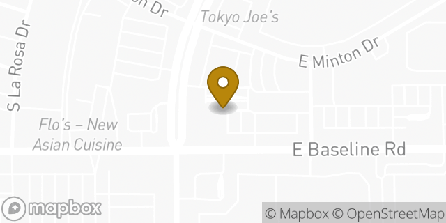Map showing the location of Bank Of America in Tempe, AZ 85283