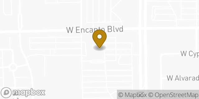 Map showing the location of Chase Bank in Phoenix, AZ 85035