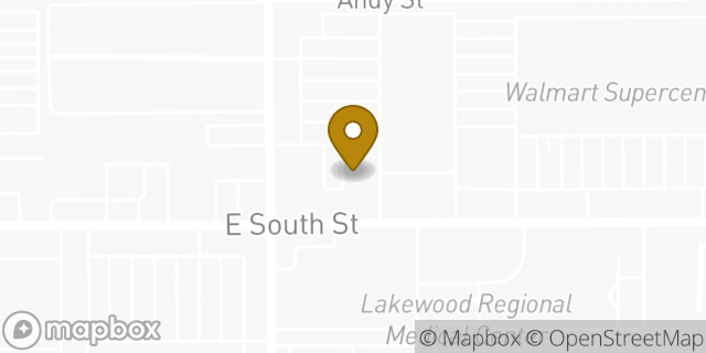 Map showing the location of Starbucks in Long Beach, CA 90805