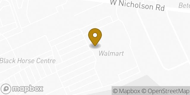 Map showing the location of Walmart in Audubon, NJ 08106