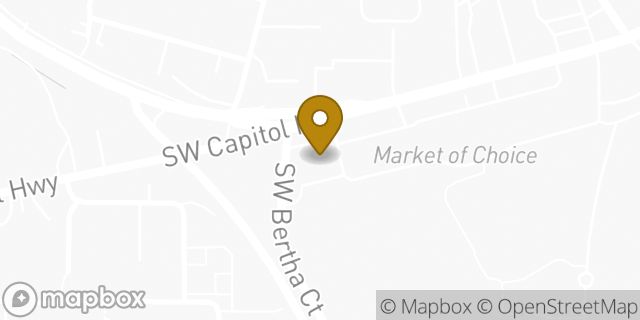 Map showing the location of Papa John's Pizza in Portland, OR 97239