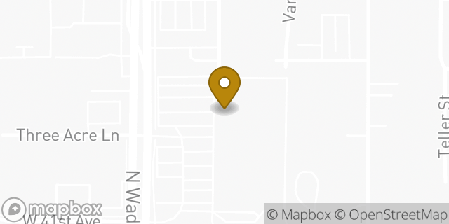 Map showing the location of Amazon Locker - Fallacy in Wheat Ridge, CO 80033