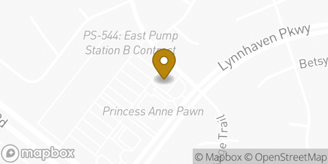 Map showing the location of Amazon Locker - Valare in Virginia Beach, VA 23453