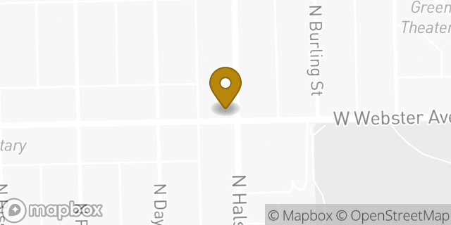 Map showing the location of Starbucks in Chicago, IL 60614