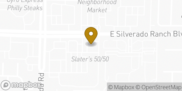 Map showing the location of Silverado Ranch in Las Vegas, NV 89183