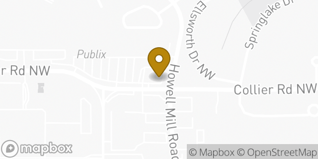 Map showing the location of Chase Bank in Atlanta, GA 30318