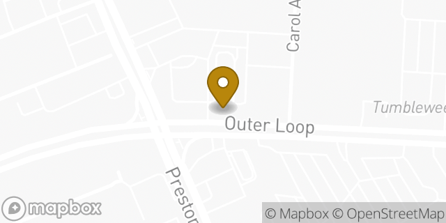 Map showing the location of Starbucks in Louisville, KY 40219