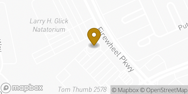 Map showing the location of Firewheel & Pleasant Valley in Garland, TX 75040
