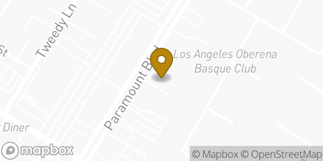 Map showing the location of AutoZone in Downey, CA 90240