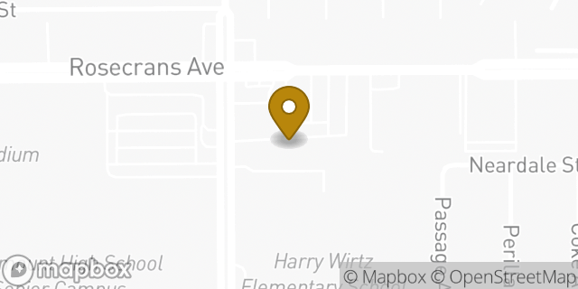 Map showing the location of Baskin-Robbins in Paramount, CA 90723
