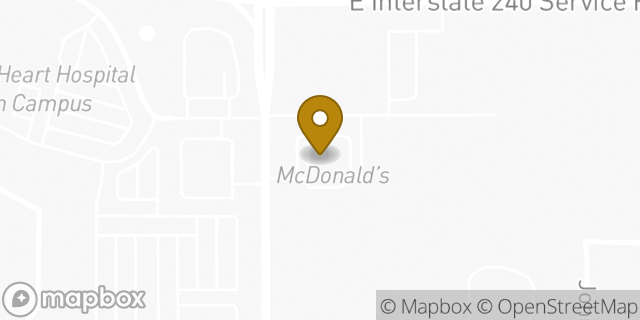 Map showing the location of McDonald's in Oklahoma City, OK 73135