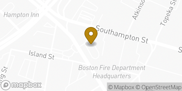 Map showing the location of McDonald's in Boston, MA 02118