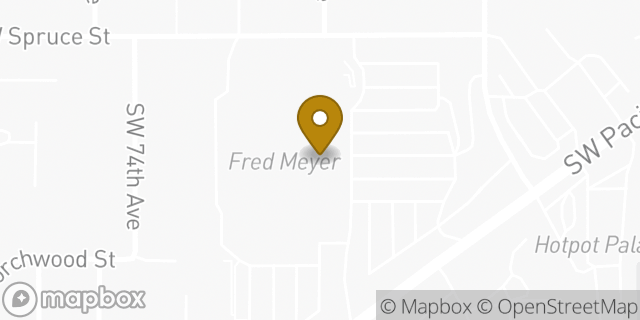 Map showing the location of Fred Meyer in Tigard, OR