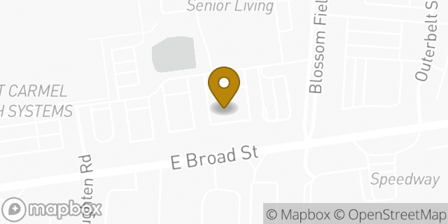Map showing the location of Starbucks in Columbus, OH 43213