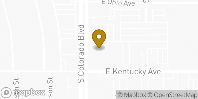 Map showing the location of Amazon Locker - Adima in Denver, CO 80246