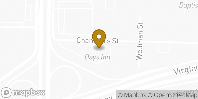 Map showing the location of Days Inn Norfolk Military Circle in Norfolk, VA 23502