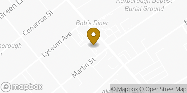 Map showing the location of Starbucks in Philadelphia, PA 19128