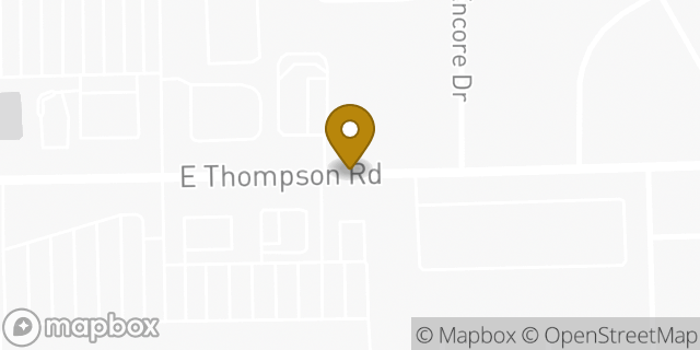 Map showing the location of Dunkin' in Indianapolis, IN 46237