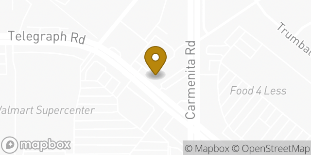 Map showing the location of Subway in Whittier, CA 90605