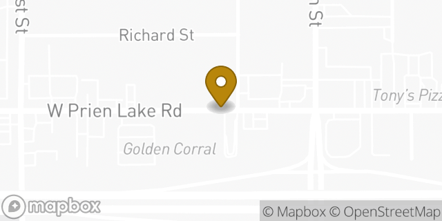Map showing the location of Lake Charles - West Prien Lake HLE in Lake Charles, LA 70601