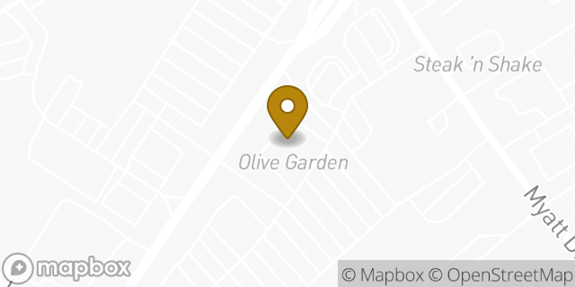 Map showing the location of Olive Garden in Madison, TN 37115