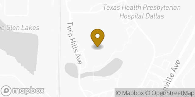 Map showing the location of The Dealey Child Care Center managed by Bright Horizons in Dallas, TX 75231