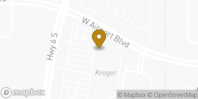 Map showing the location of Bank of America Walk-Up ATM | Highway 6 And Airport in Sugar Land, TX 77498
