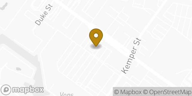 Map showing the location of Buffalo Wild Wings in San Diego, CA 92110