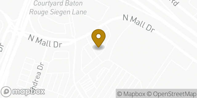 Map showing the location of Texas Roadhouse in Baton Rouge, LA 70809